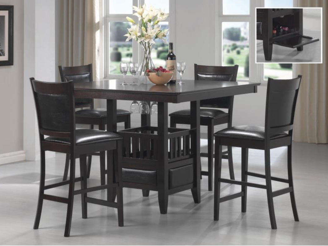 Jaden cappuccino counter high dining set